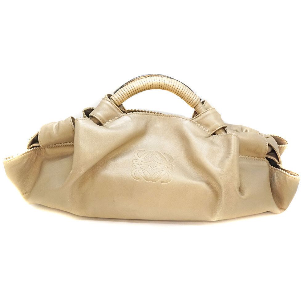 LOEWE Nappa Aire Handbag Gold Tone Leather Bag